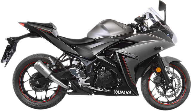 LeoVince LV-10 Slip-On Muffler - Yamaha YZF-R3 - Stainless Steel 15212U 2015-2025 Yamaha MT-03, 2020-2025 Yamaha YZF-R3
