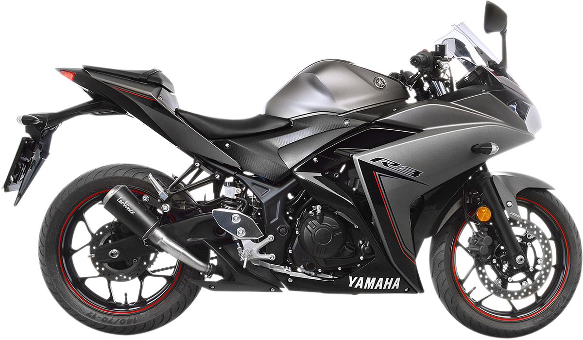 LEOVINCE LV-10 Black Edition Slip-On Muffler - Stainless Steel - YZF-R3 15212BU