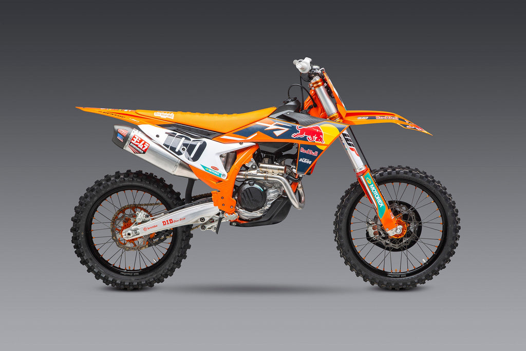 Yoshimura KTM 450SX-F FE 22-26/Husqvarna FC450 RE 22-26 RS-12 Stainless Full Exhaust, w/ Aluminum Muffler