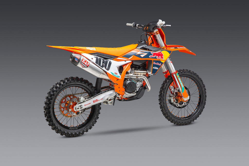Yoshimura KTM 450SX-F FE 22-26/Husqvarna FC450 RE 22-26 RS-12 Stainless Full Exhaust, w/ Aluminum Muffler