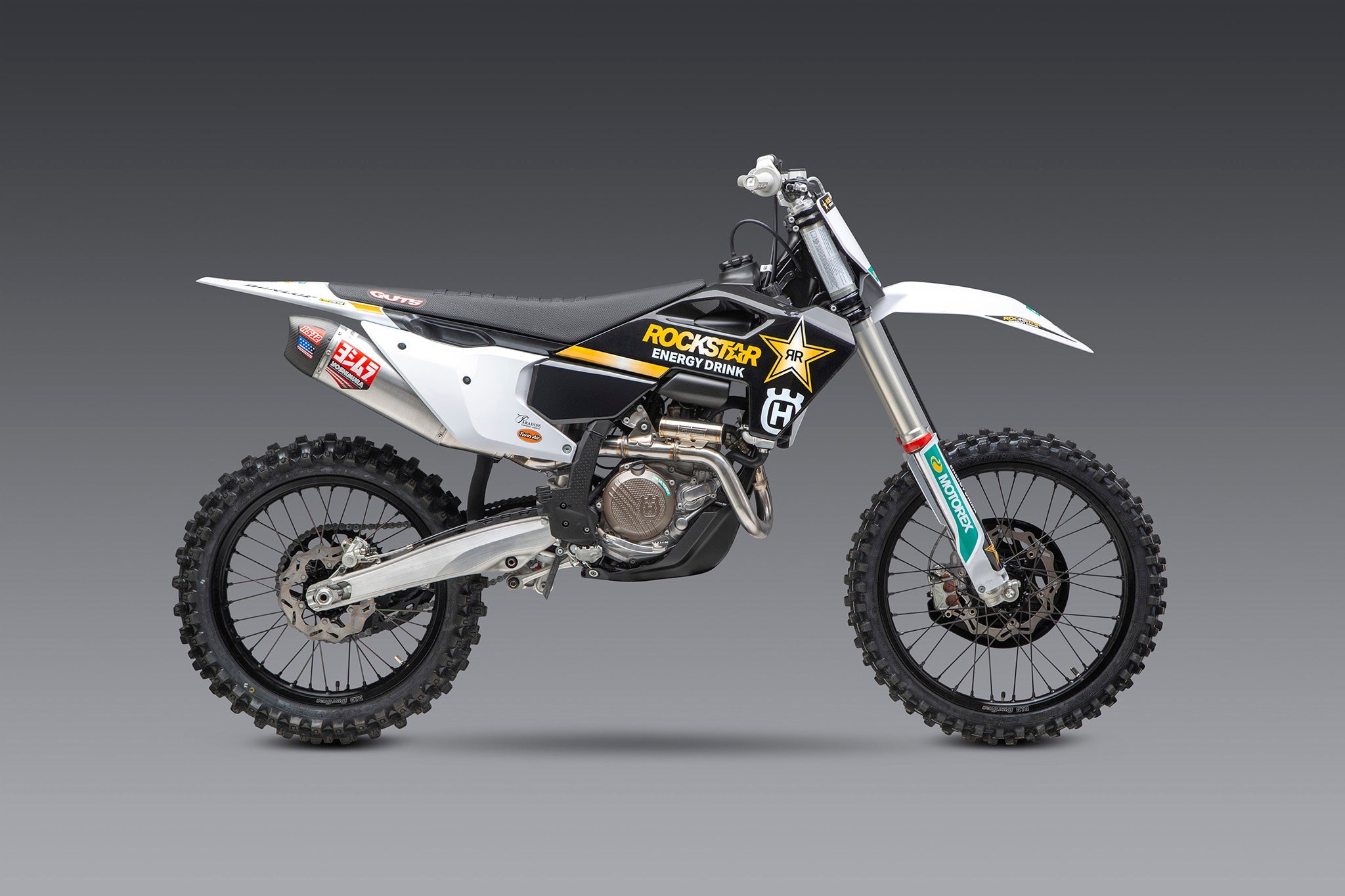 Yoshimura KTM 450SX-F FE 22-26/Husqvarna FC450 RE 22-26 RS-12 Stainless Full Exhaust, w/ Aluminum Muffler