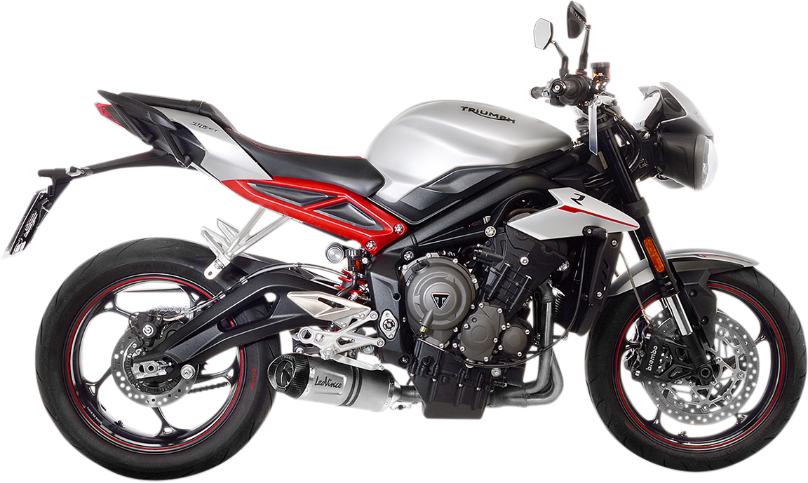 LEOVINCE LV One Evo Slip-On Muffler - Stainless Steel - Street Triple 765 14288EU