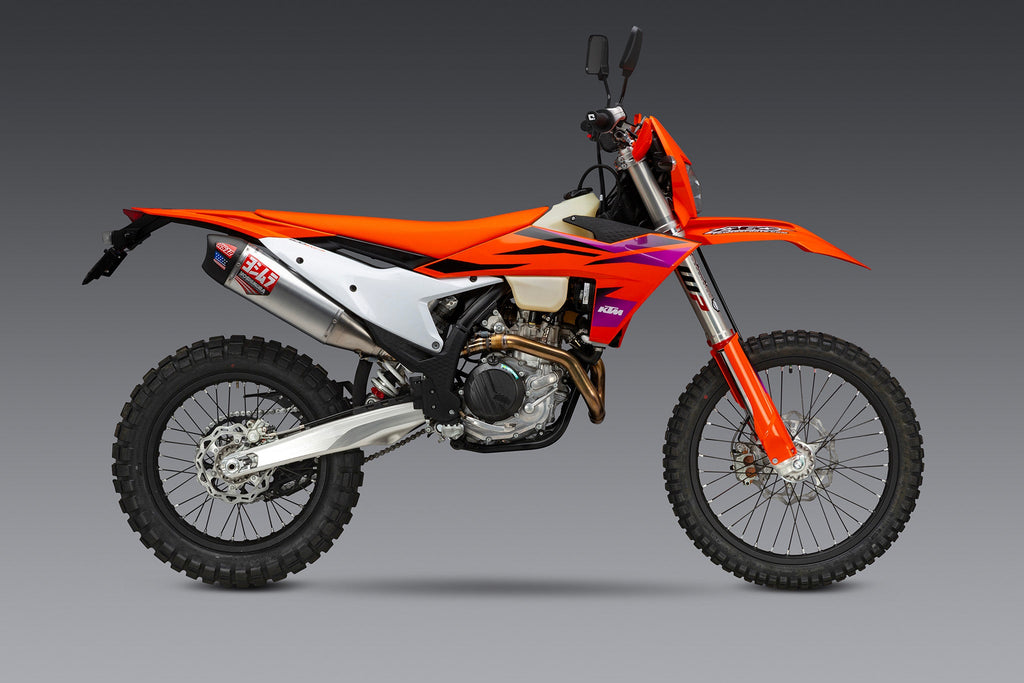 Yoshimura KTM 500EXC-F/350EXC-F 24-26 RS-12 Stainless Slip-On Exhaust, w/ Aluminum Muffler