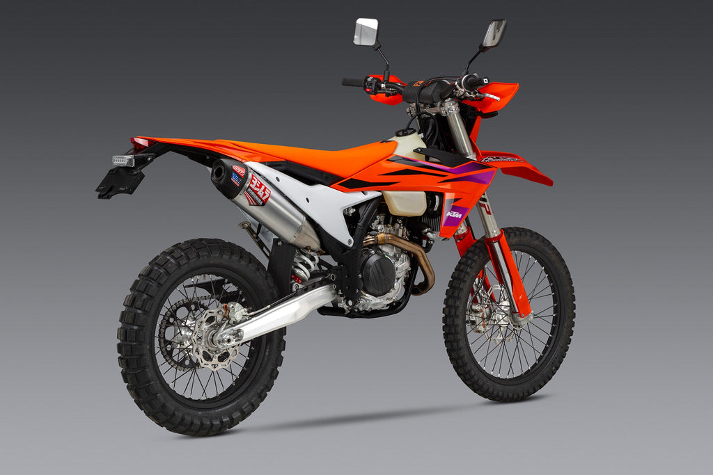 Yoshimura KTM 500EXC-F/350EXC-F 24-26 RS-12 Stainless Slip-On Exhaust, w/ Aluminum Muffler