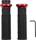 ODI Hart-Luck Signature V-Twin Lock-On™ Grips - TBW - Black/Red V31HTW-BB-R
