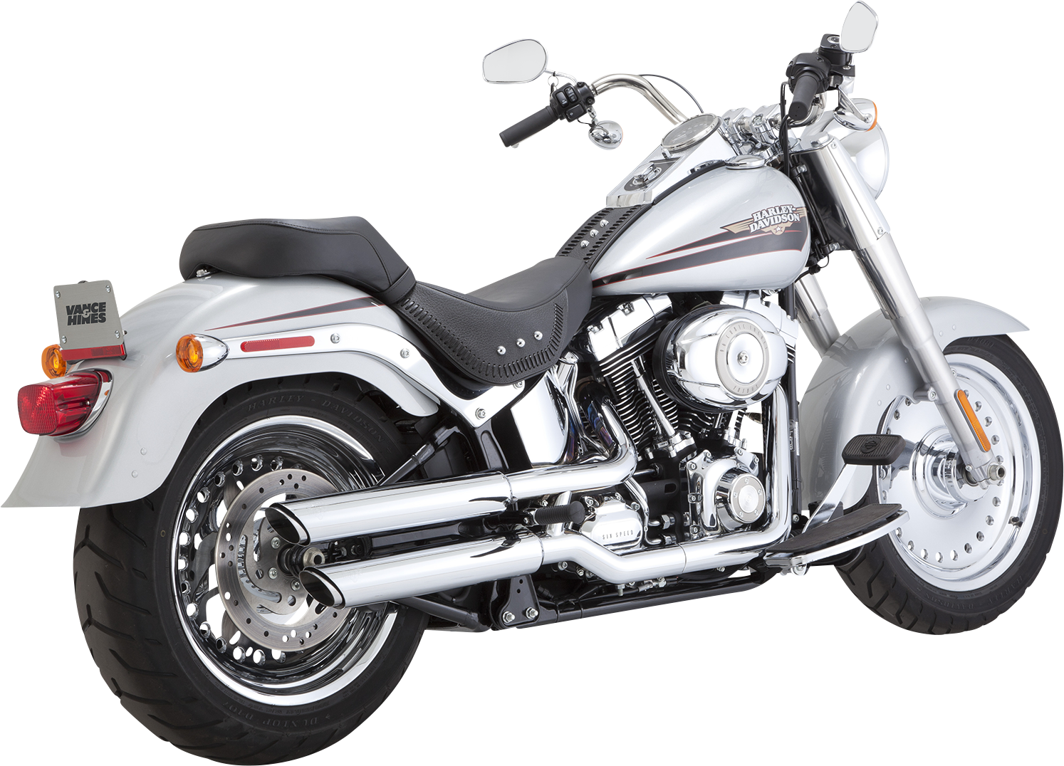 VANCE & HINES 3" Twin Slash Slip-On Muffler - Chrome 16343