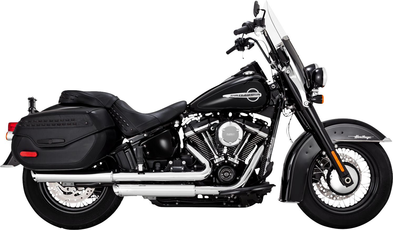 VANCE & HINES 3" Twin Slash Slip-On Muffler - Chrome 16379