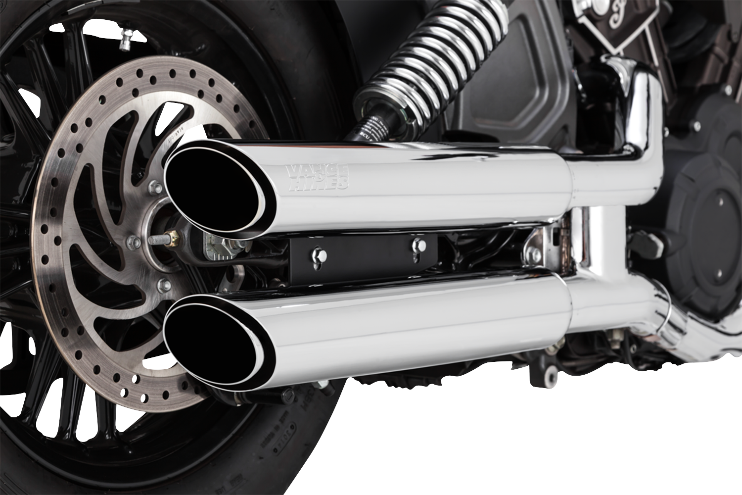 VANCE & HINES 3" Twin Slash Slip-On Mufflers - Chrome 18323