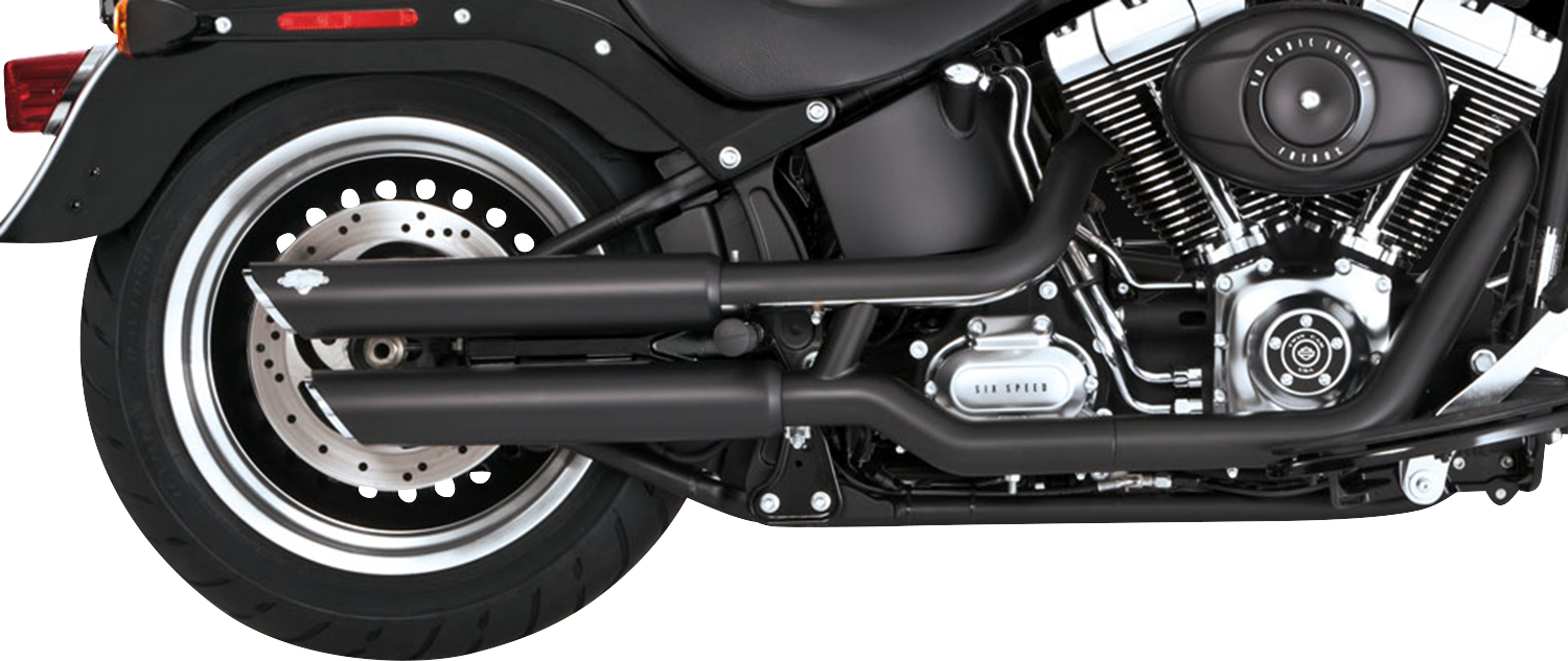 VANCE & HINES 3" Twin Slash Slip-On Mufflers - Black 46343