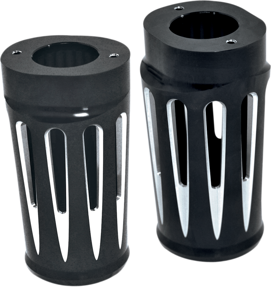 ARLEN NESS Fork Boot Covers - Black Anodized / Deep Cut / FLHTD 0411-0015