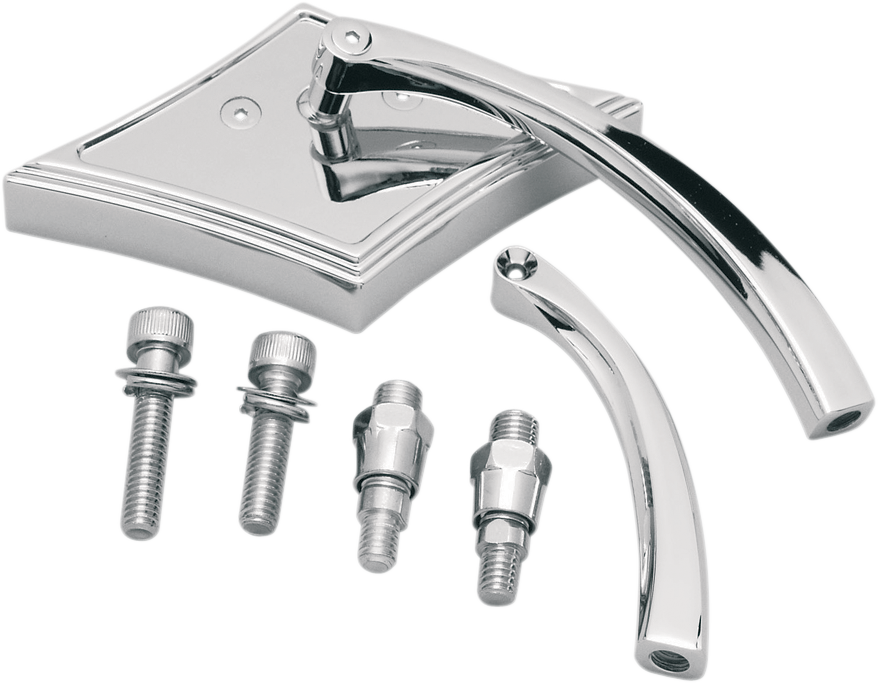 PRO-ONE PERF.MFG. Pro-Mini Chrome Mirror - Mirror / Pro-Mini / Side View / Diamond / Chrome / Each 103140