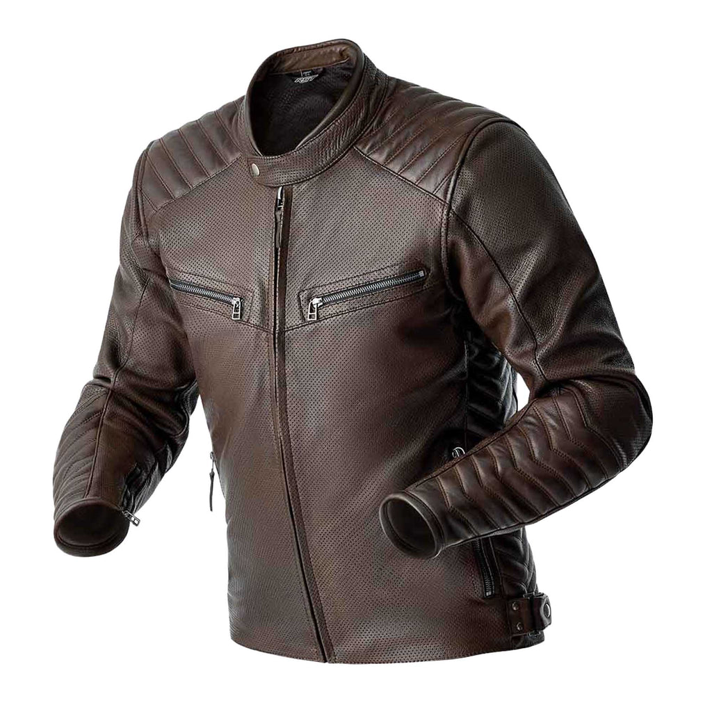 RST Roadster Air CE Men's Leather Jacket - Brown - View 6