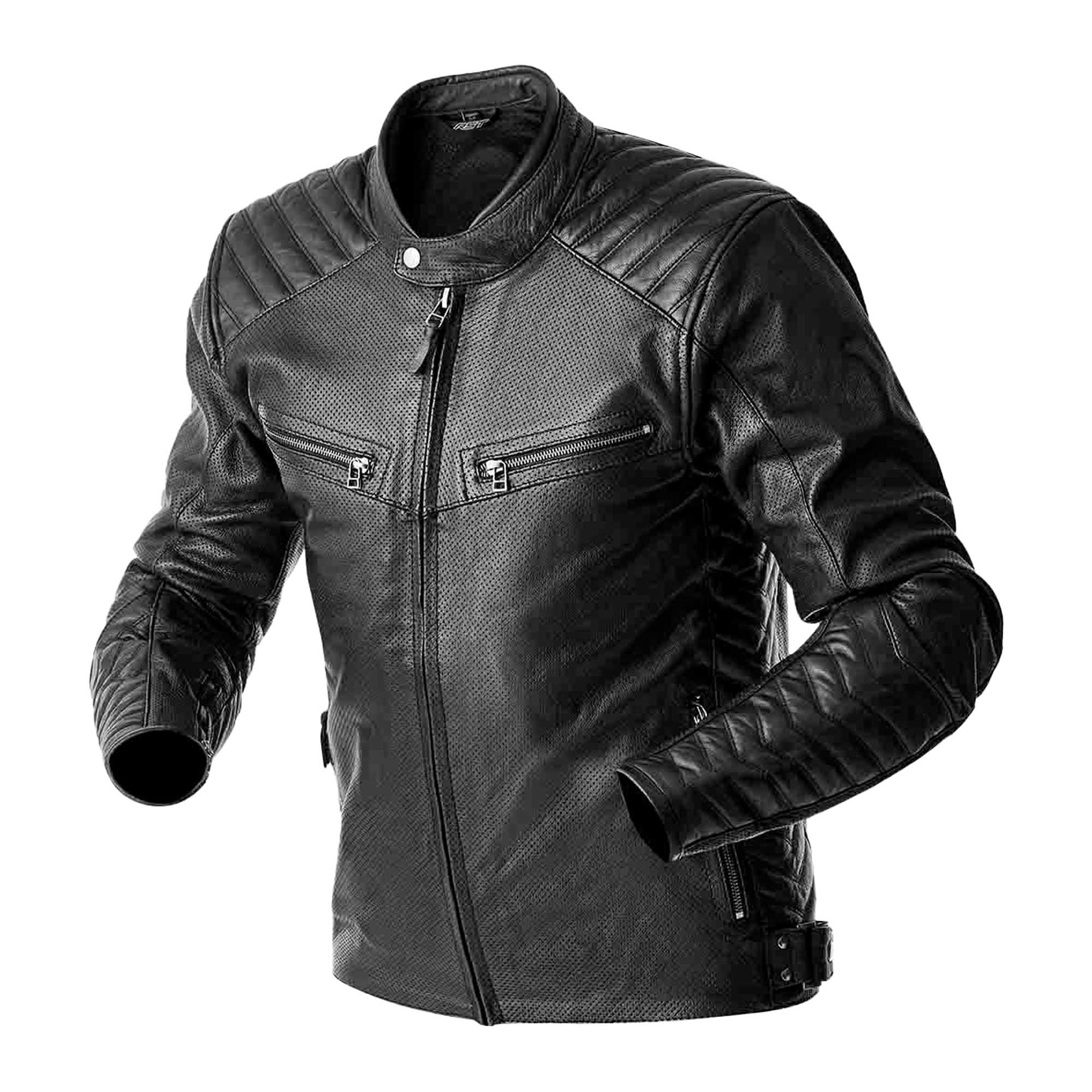 RST Roadster Air CE Men's Leather Jacket - Black - View 3