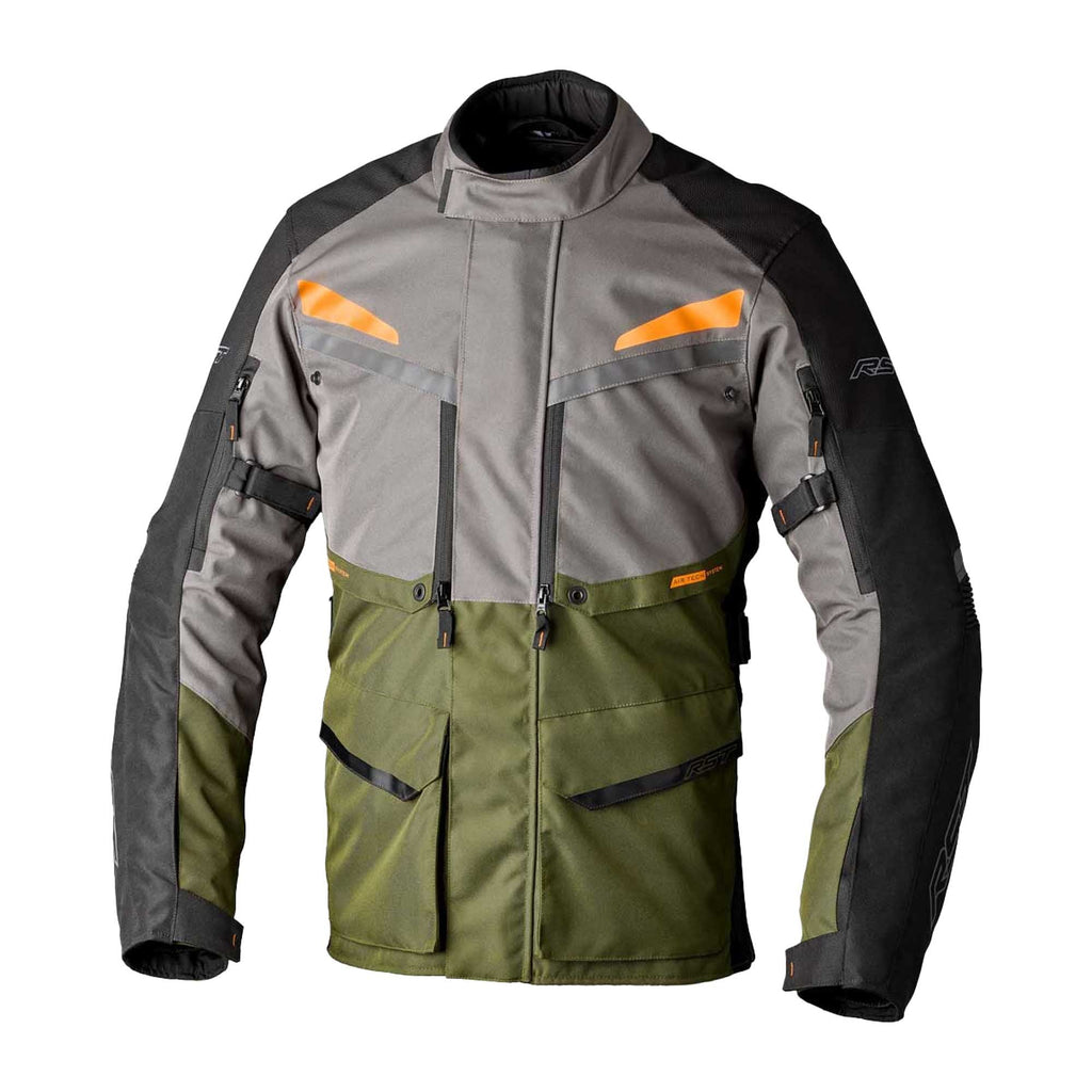 RST Maverick Evo CE Men's Textile Jacket - Khaki / Grey / Orange - View 7