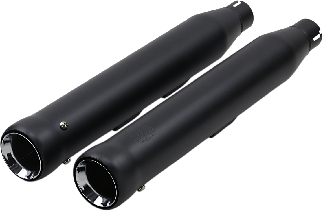 COBRA Neighbor Hater Slip-On Mufflers - 3" - Raven Black - Fat Boy 6041B