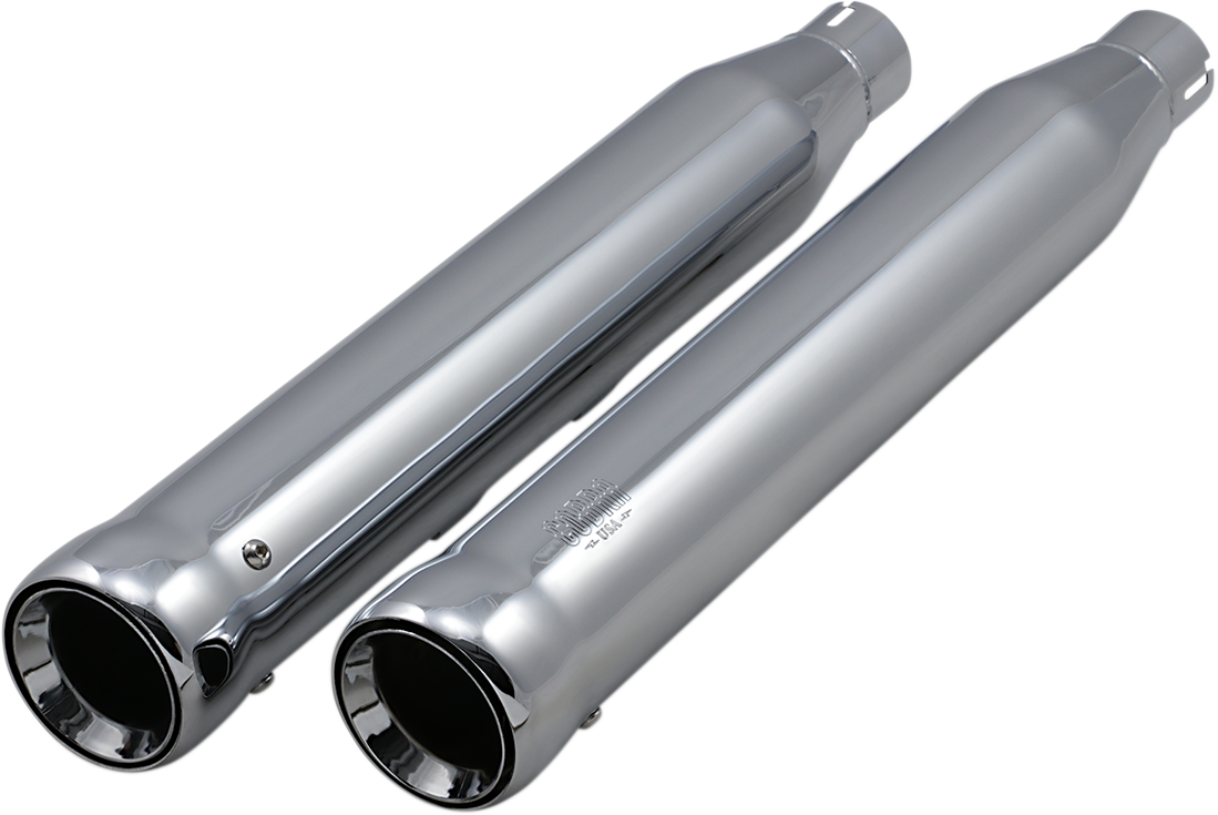 COBRA Neighbor Hater Slip-On Mufflers - 3" - Chrome - FLSTN 6042