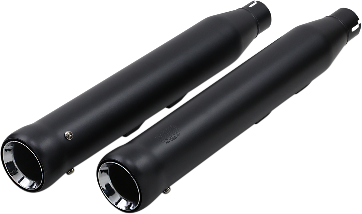 COBRA Neighbor Hater Slip-On Mufflers - 3" - Raven Black - FLSTN 6042B
