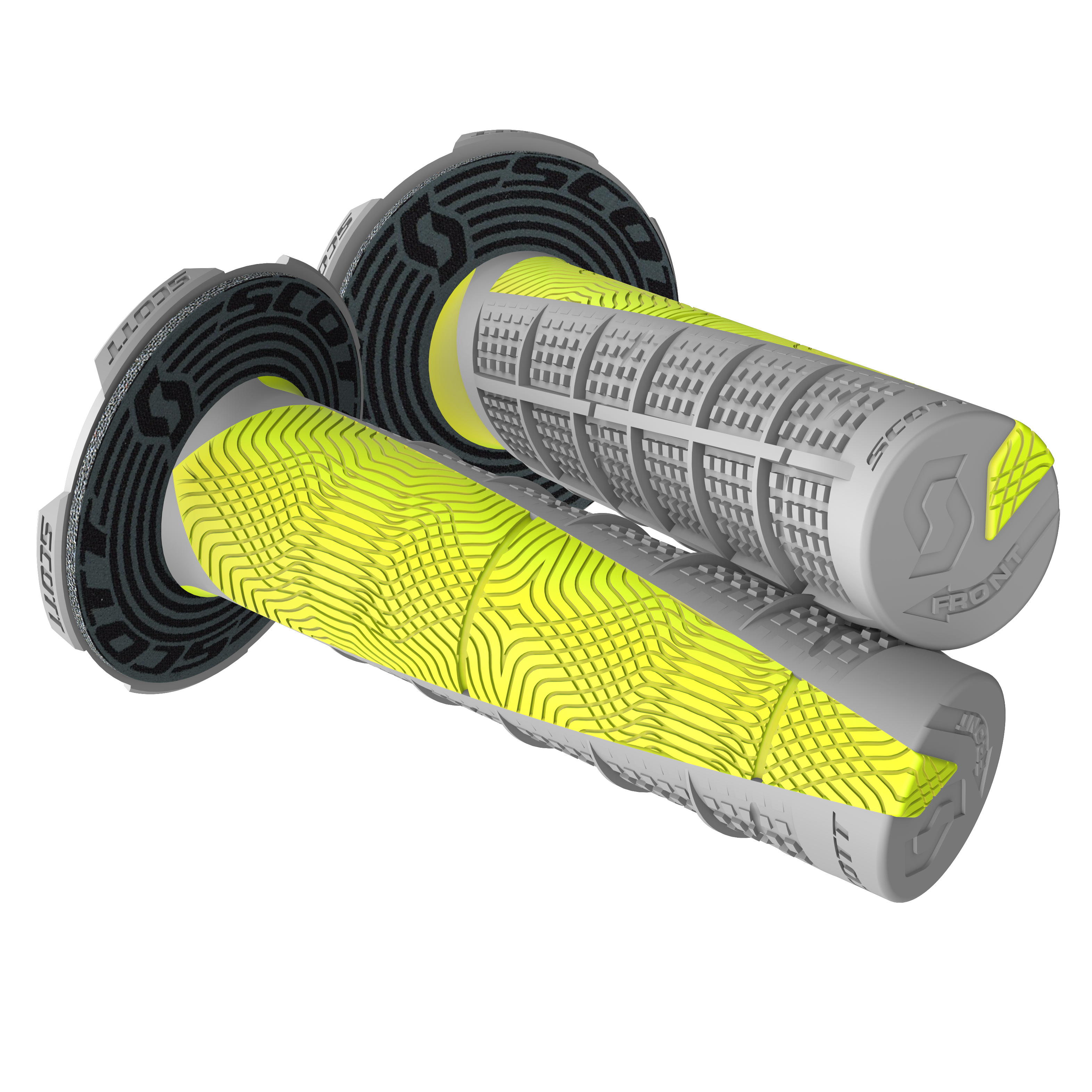 SCOTT Deuce Grips with Donut - Gray/Yellow 219627-5776