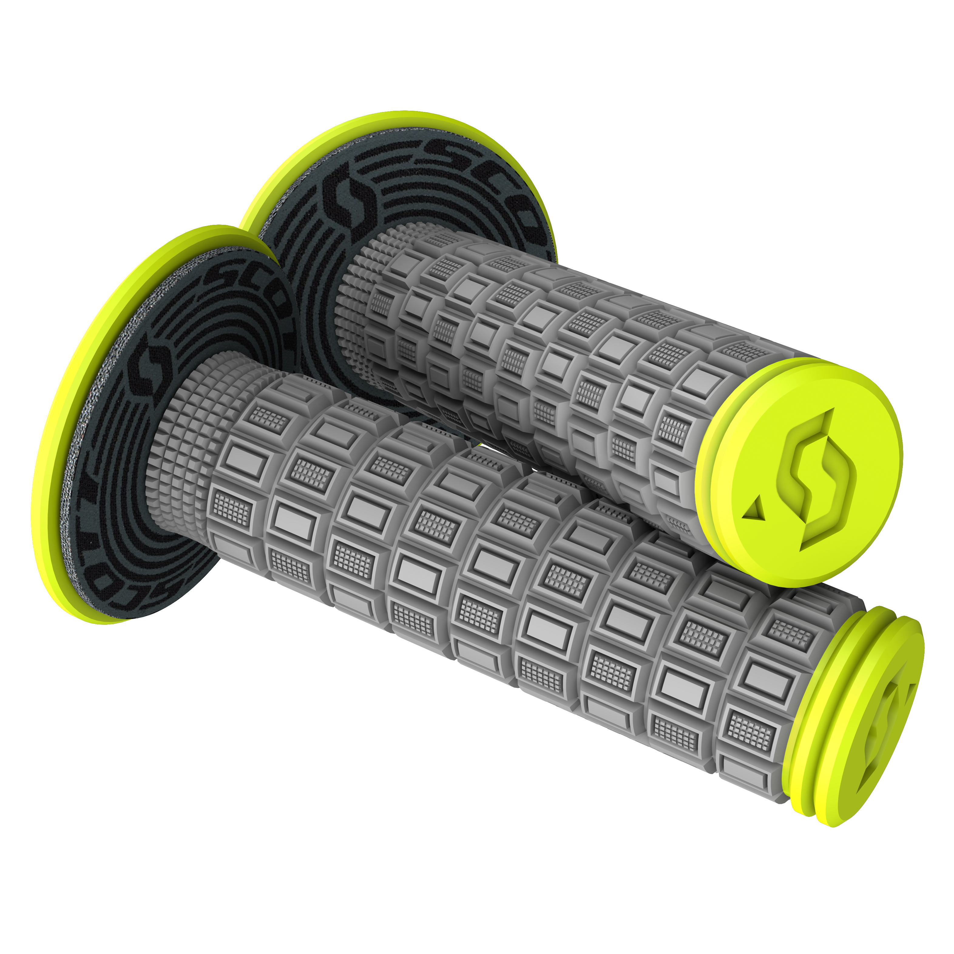 SCOTT Mellow + Donut Grips - Gray/Yellow 269305-5776