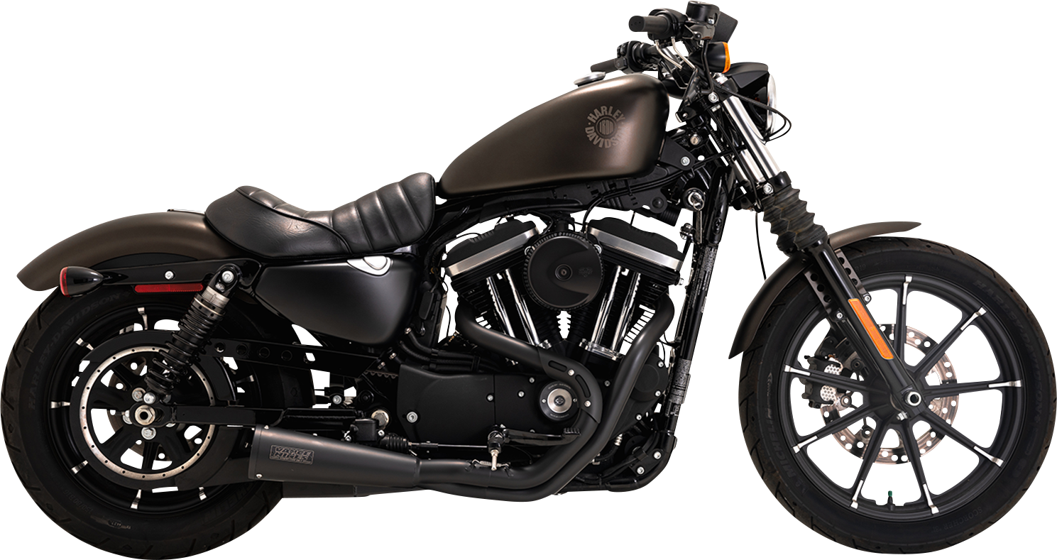 VANCE & HINES Upsweep 2-into-1 Exhaust System - Stainless Steel - Black 47627