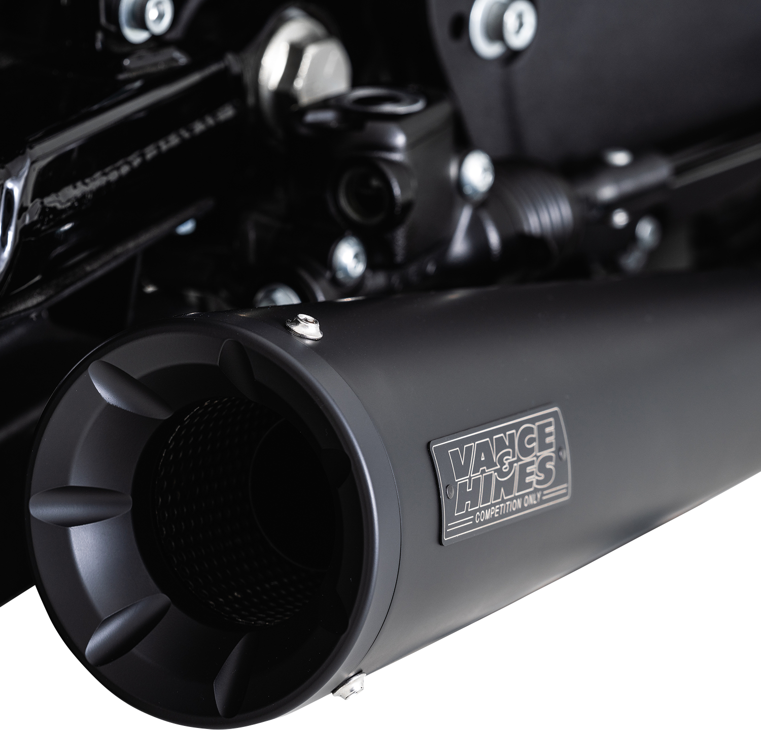 VANCE & HINES Upsweep 2-into-1 Exhaust System - Stainless Steel - Black 47627