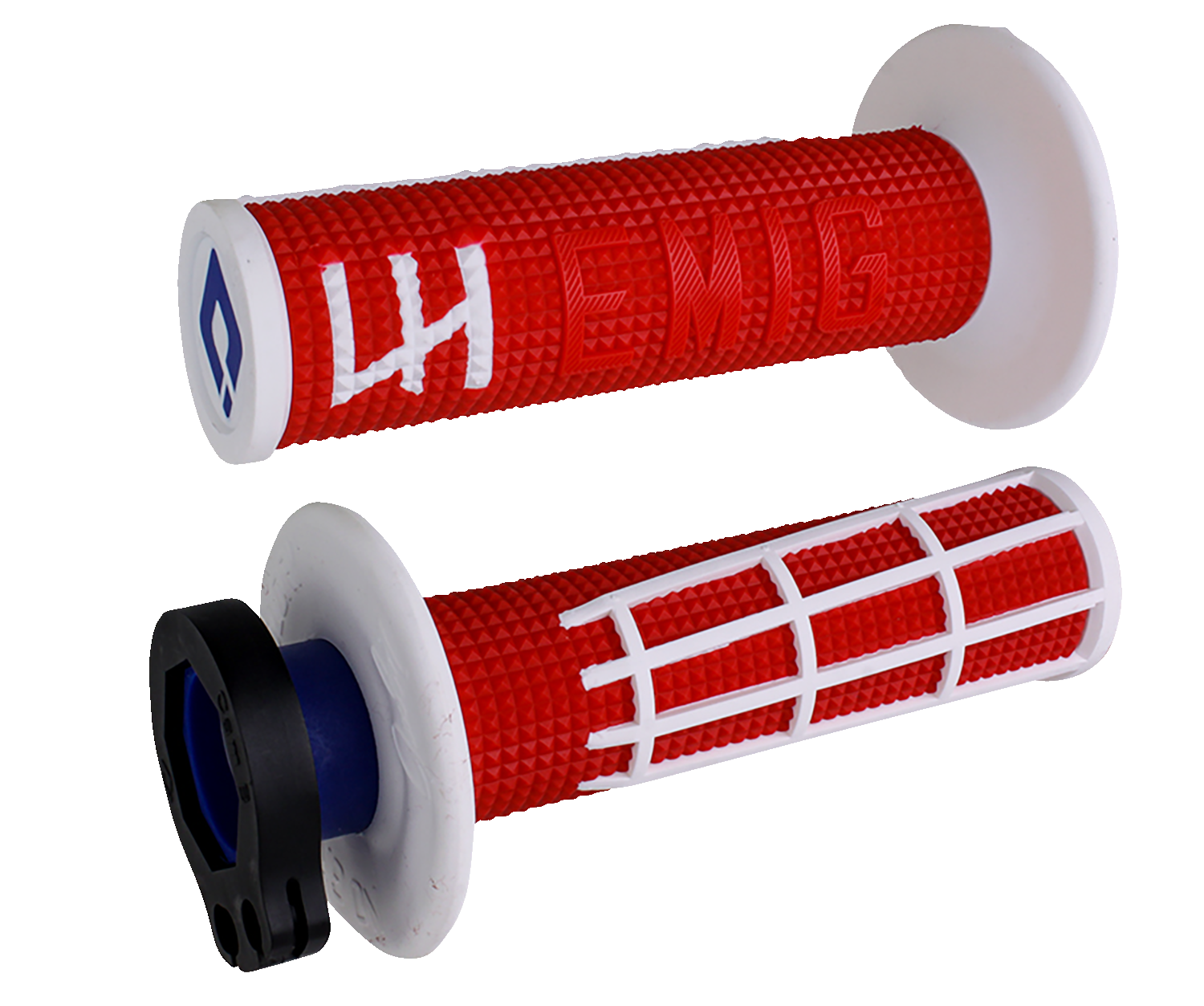 ODI EMIG 2.0 Lock-On Grips - Red/White H36E2RW