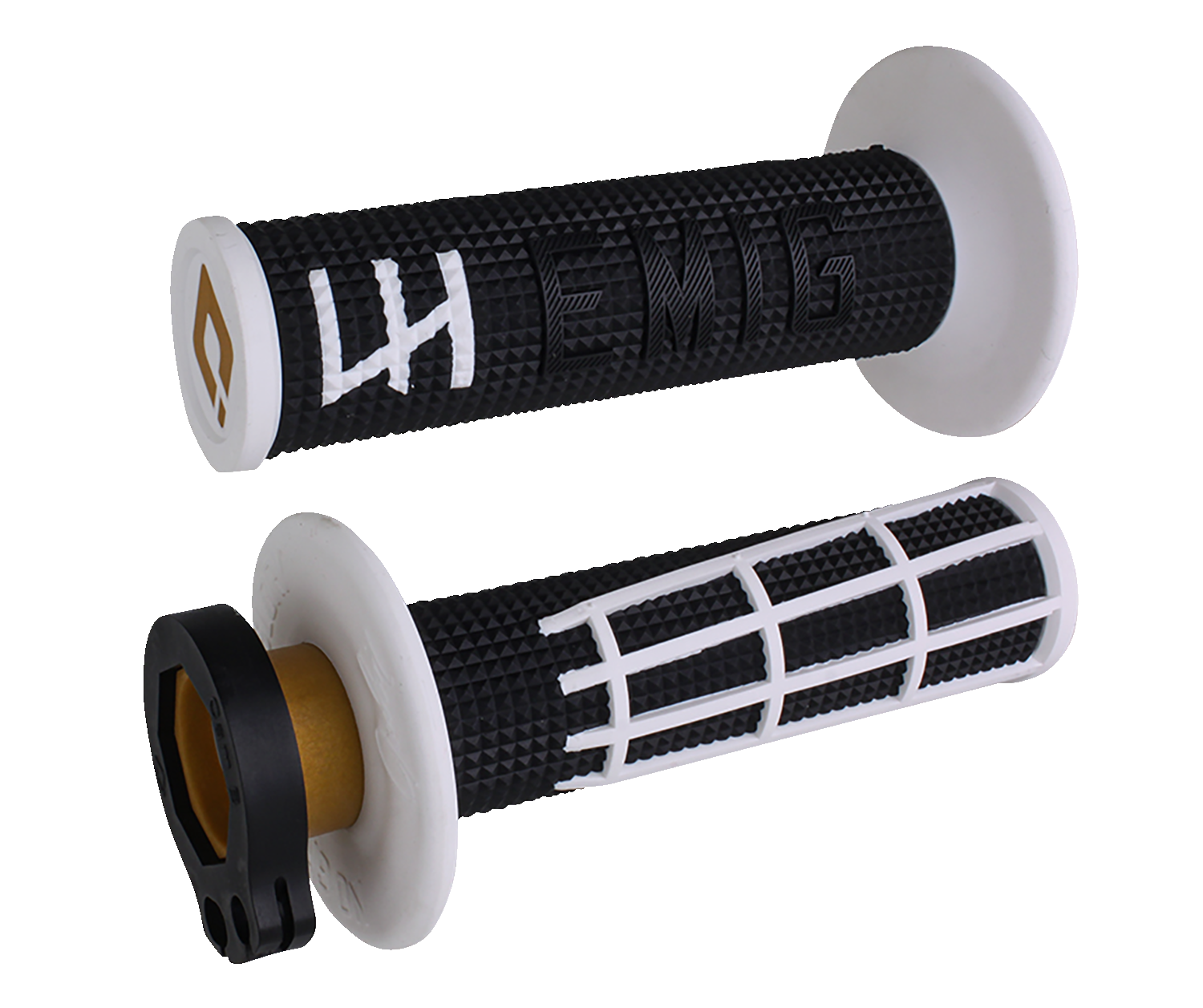 ODI EMIG 2.0 Lock-On Grips - Black/White H36E2BW