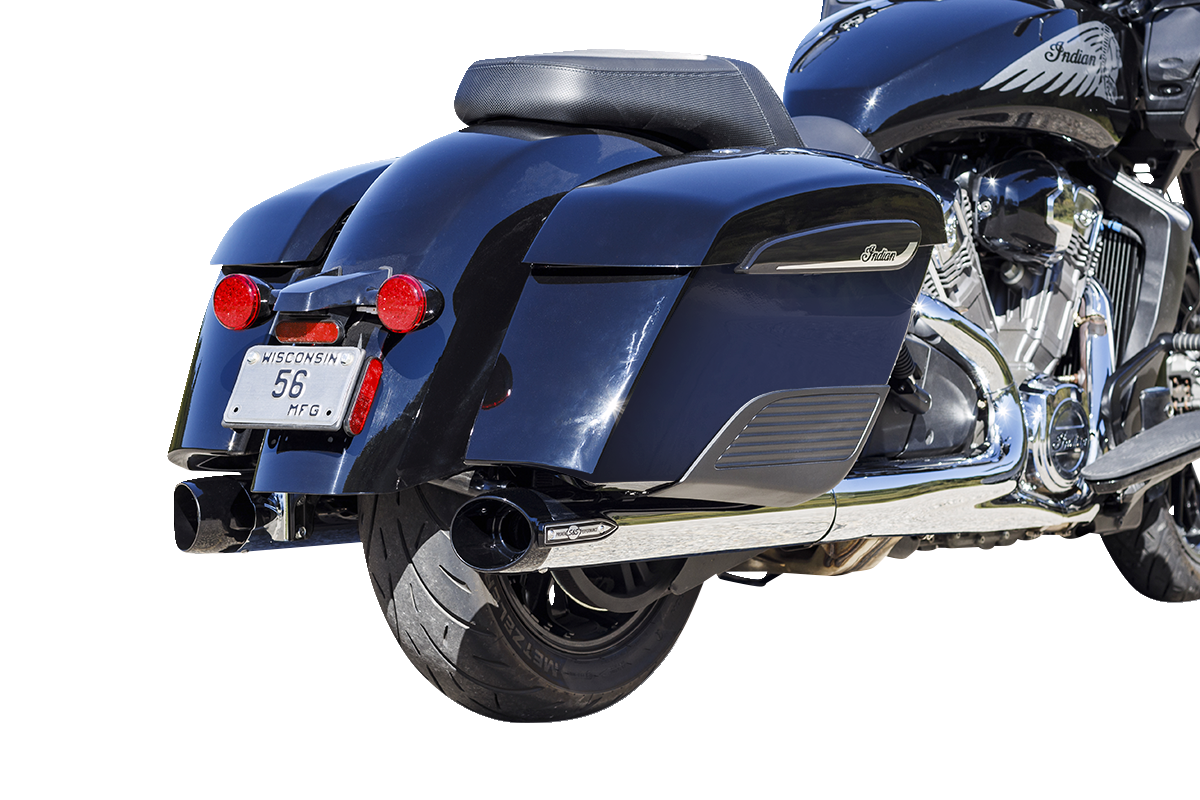 S&S CYCLE 4" Broadhead Slip-On Mufflers - Slash Cut - Chrome 550-1076