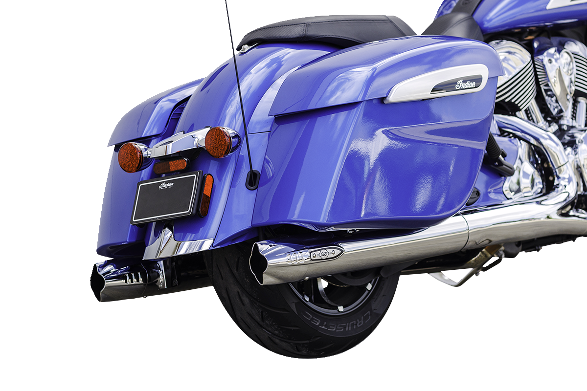 S&S CYCLE 4" Broadhead Slip-On Mufflers - Fishtail - Chrome 550-1077
