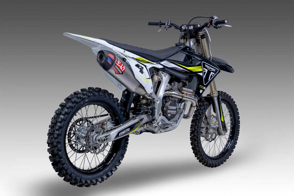 Yoshimura TF450 2025-26 RS-12 Stainless Full Exhaust, w/ Aluminum Muffler