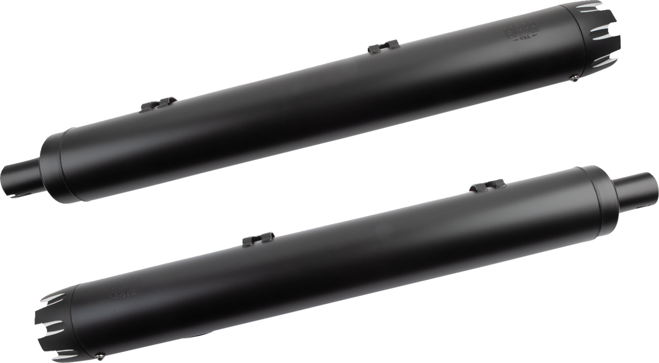 COBRA Dual Cut Slip-On Mufflers - Black 5208B