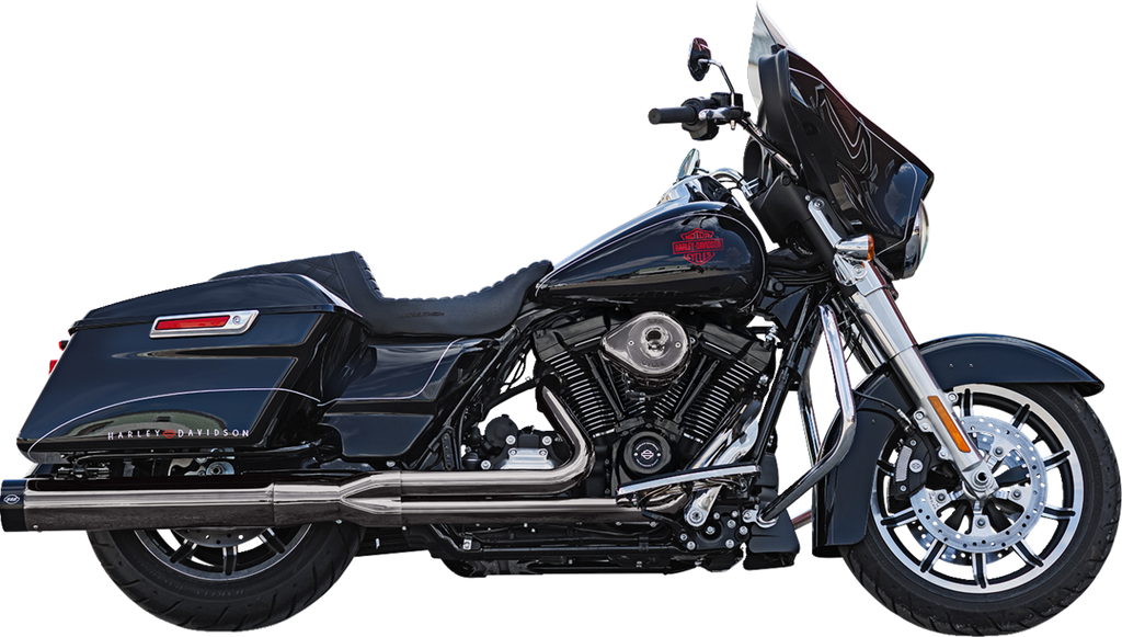 S&S CYCLE 2-into-1 Lava Chrome Sidewinder® Exhaust System - Race Only 550-1087