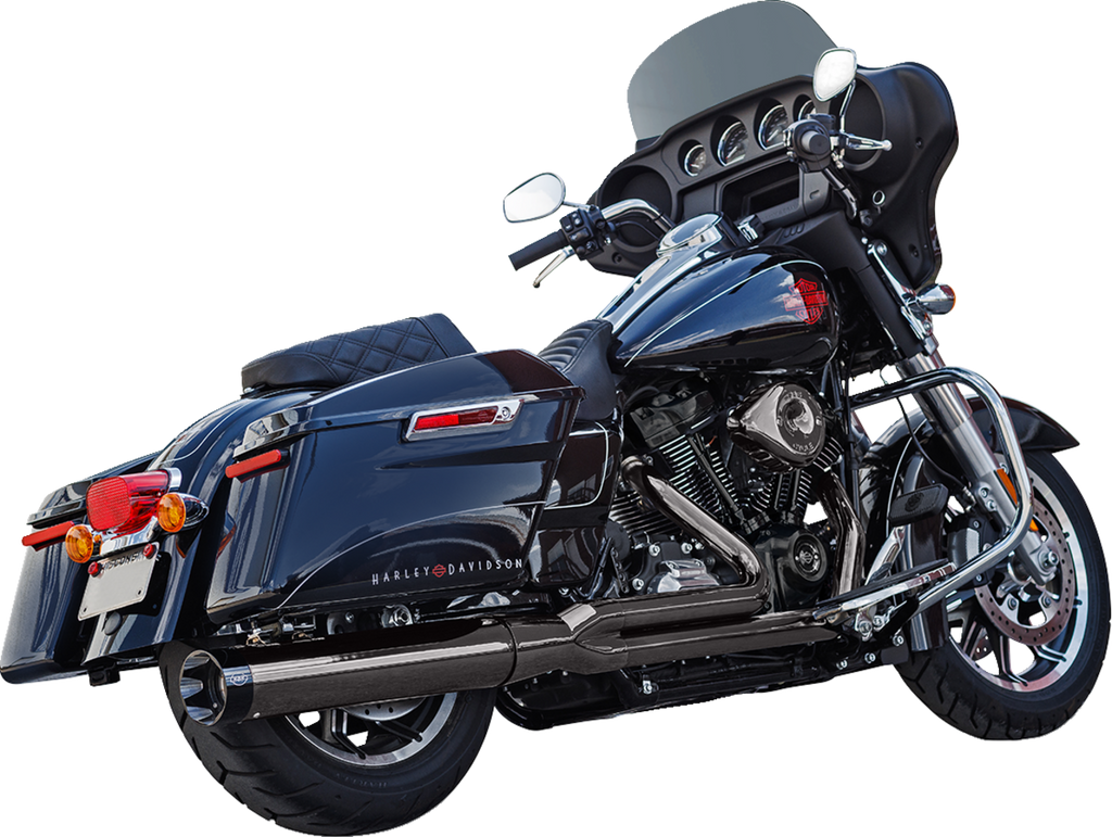 S&S CYCLE 2-into-1 Lava Chrome Sidewinder® Exhaust System - Race Only 550-1087