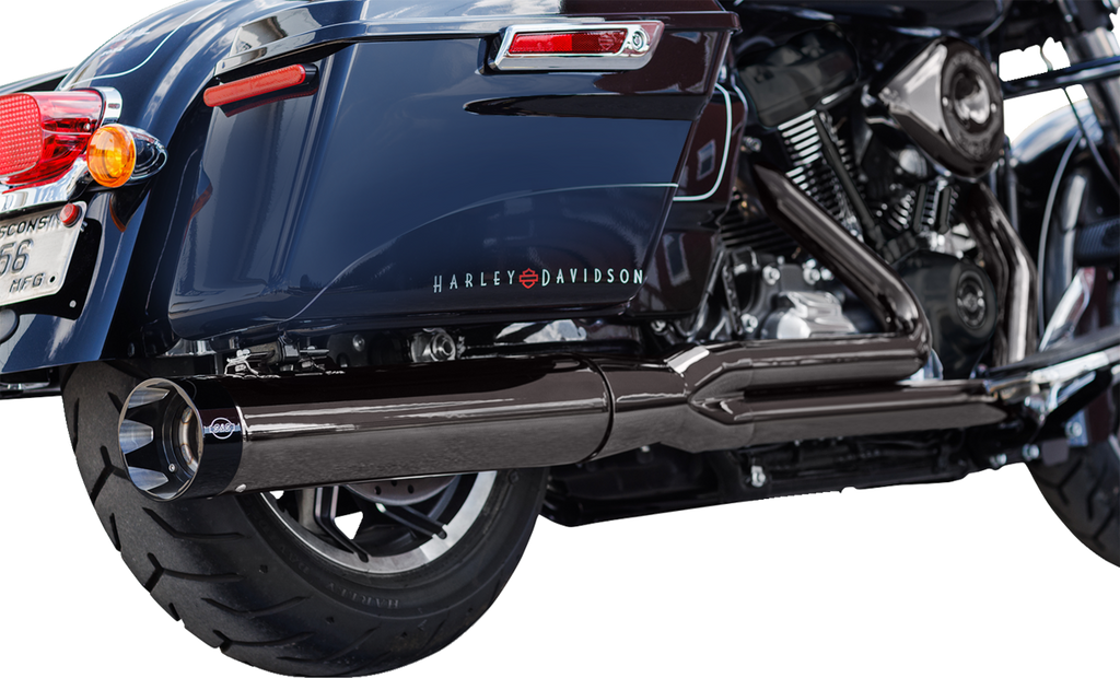S&S CYCLE 2-into-1 Lava Chrome Sidewinder® Exhaust System - Race Only 550-1087