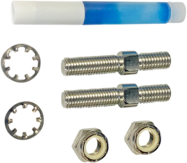 CUSTOM DYNAMICS Adapter - Mirror / Chrome / M8 x 1.25 Right-Hand Thread/5/16"-24 Right-Hand Thread 0641-0257