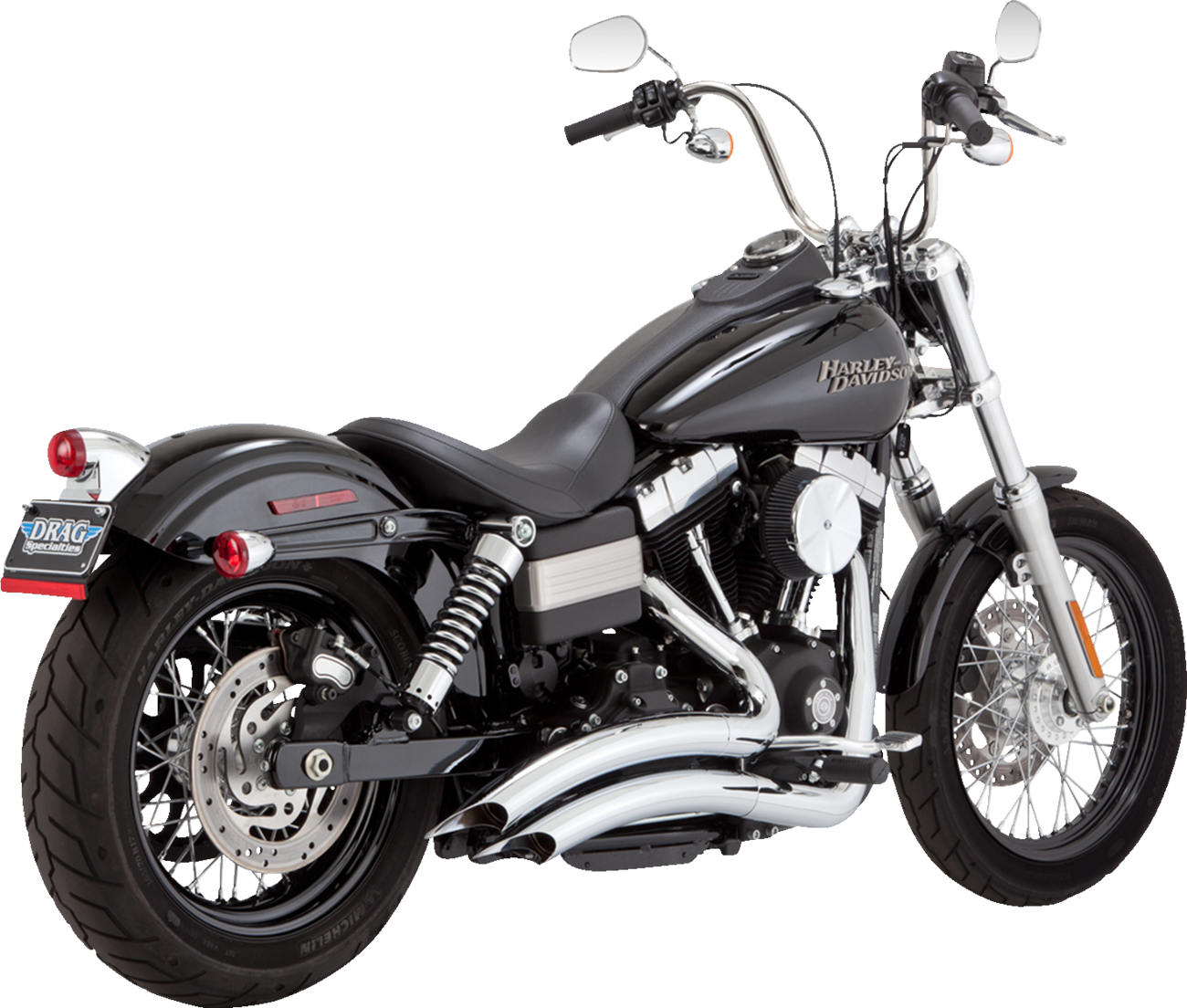 VANCE & HINES 2-into-2 Big Radius Exhaust System - Chrome 26081