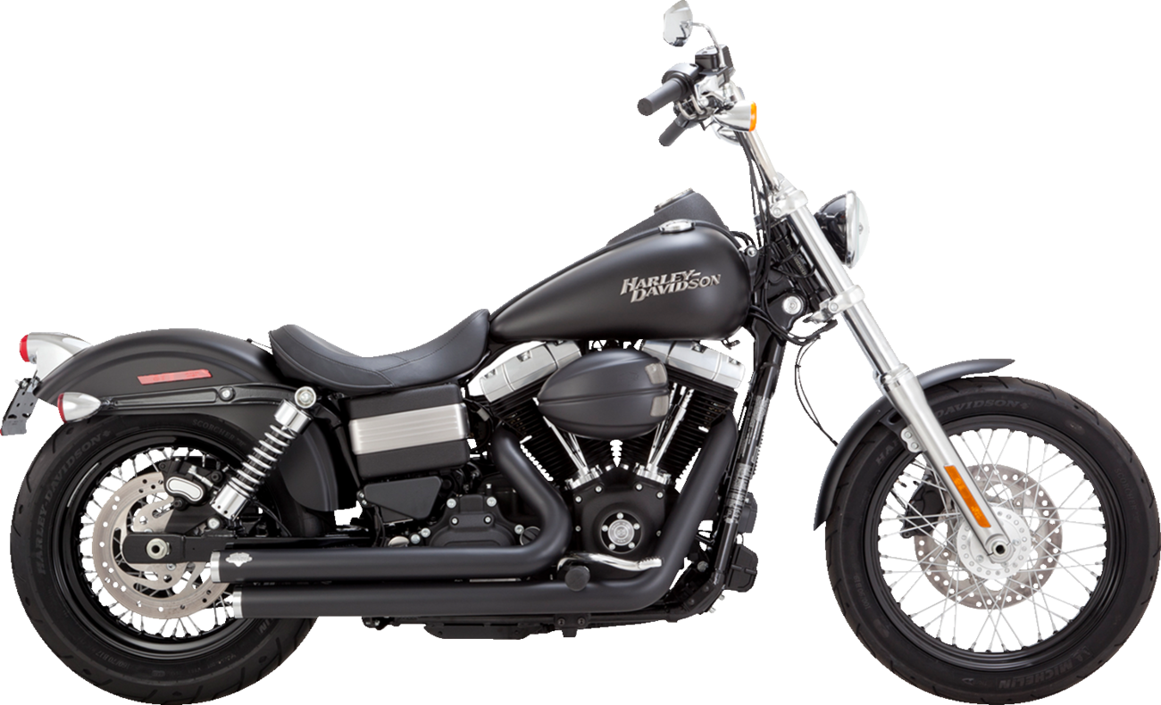 VANCE & HINES Big Shots Staggered Exhaust System - Matte Black 47958