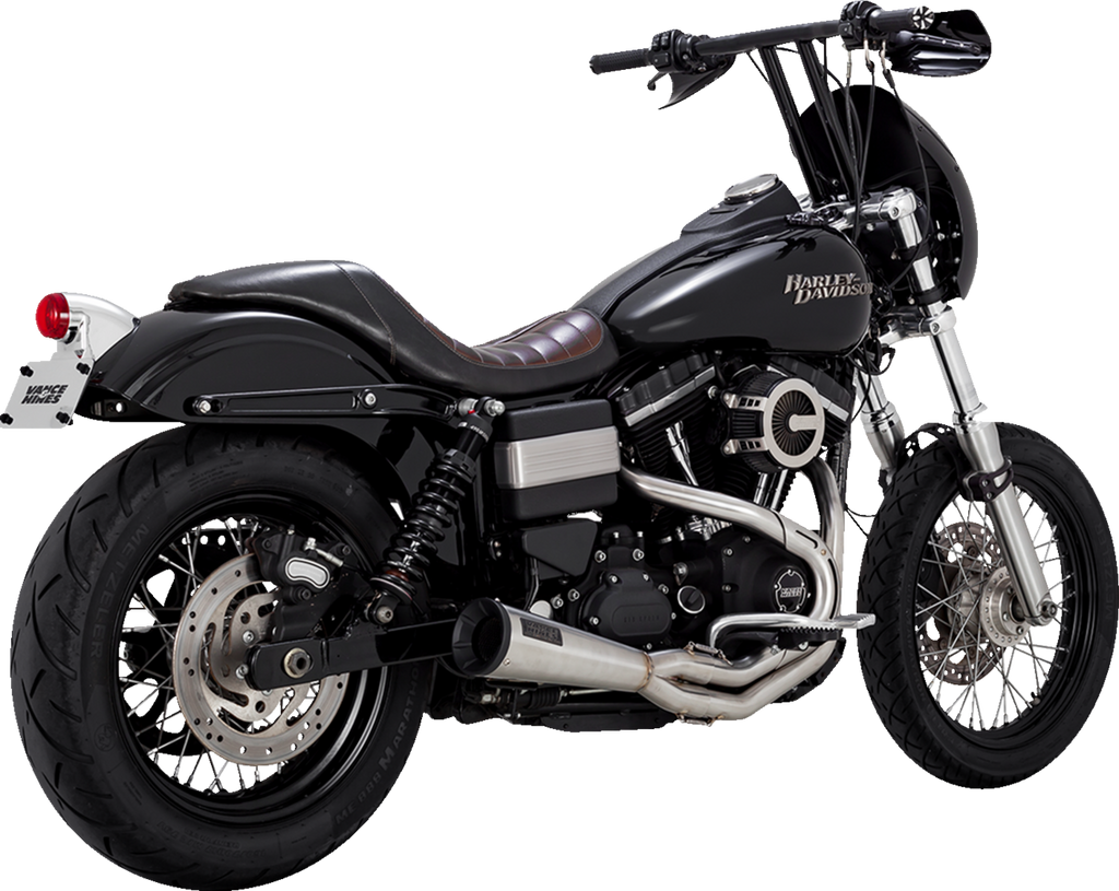 VANCE & HINES 2-into-1 Upsweep Exhaust System - Brushed 27635