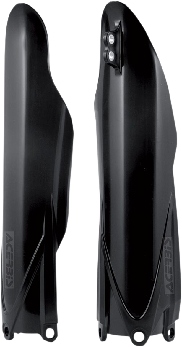 ACERBIS Fork Covers - Lower / Black / Yamaha 0412-0181
