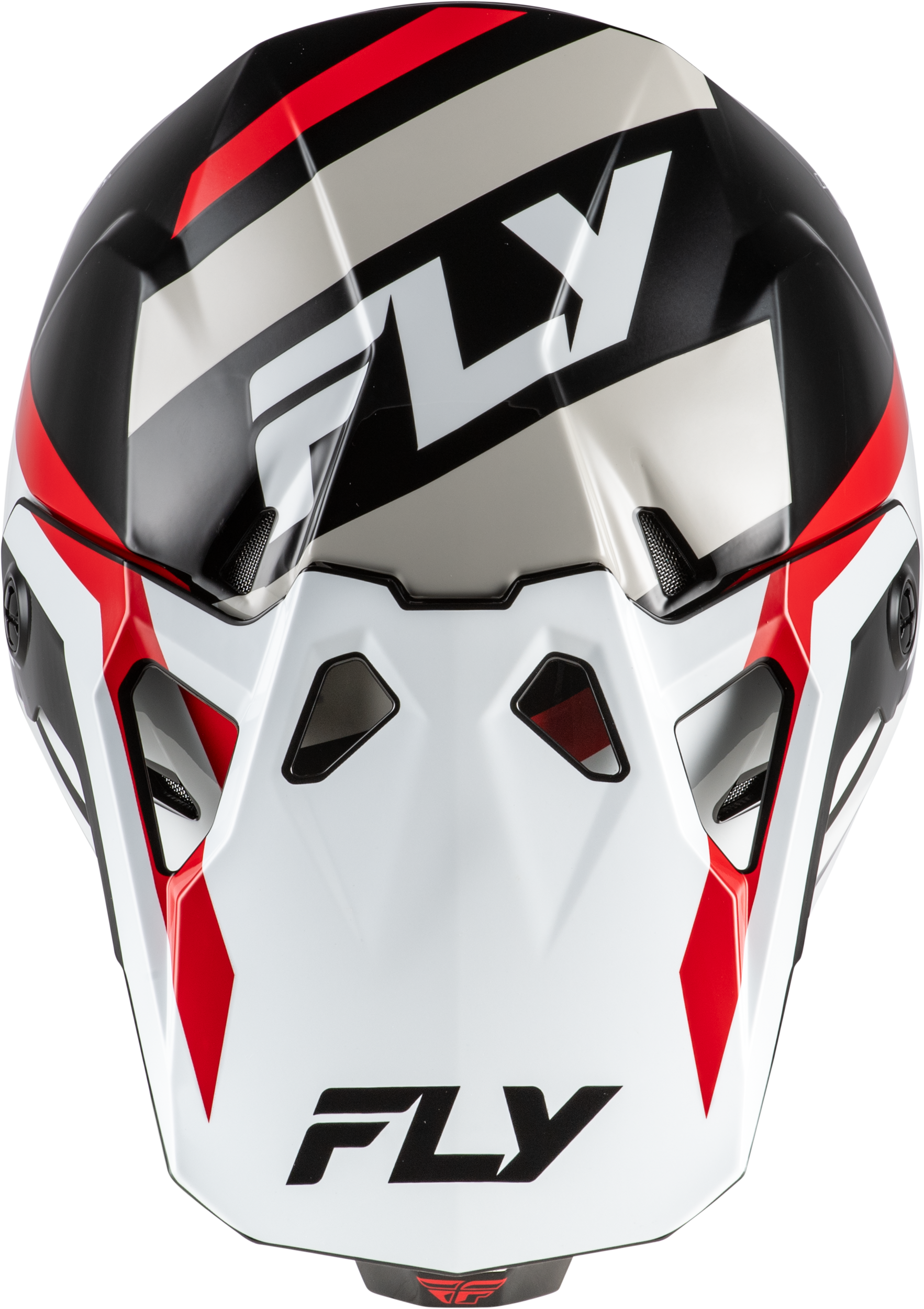 FLY Racing Formula CP Seal Helmet (2026) - White / Black / Red - View 12