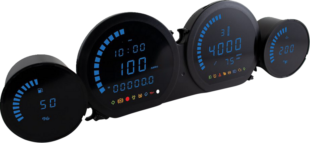 KOSO NORTH AMERICA HD-03L Four-Piece LED Gauge Kit