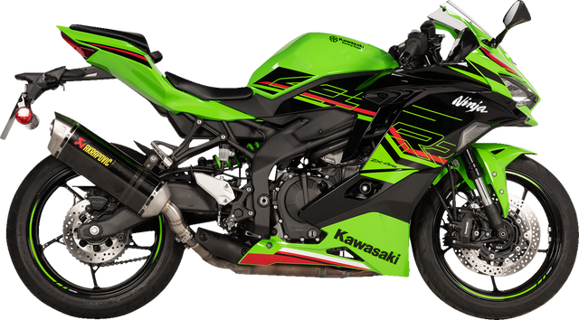 AKRAPOVIC Slip-On Line Muffler - Carbon Fiber/Titanium S-K4SO8-HRC - Kawasaki Ninja ZX-4R/ZX-4RR 2023-current