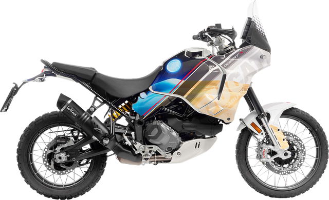 LeoVince LV One EVO Slip-On Muffler - Black Edition 14428EBU - Ducati DesertX 2022-2024