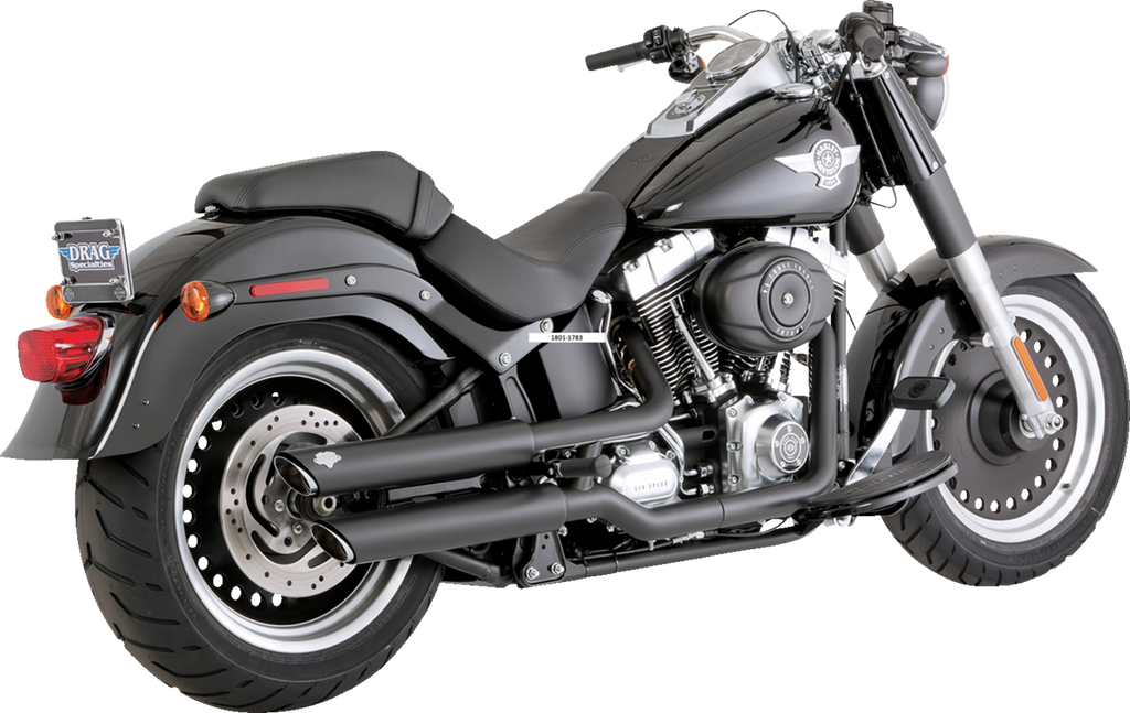 VANCE & HINES Twin Slash 3" Slip-On Mufflers - Black 46844