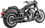 VANCE & HINES Twin Slash 3" Slip-On Mufflers - Black 46844