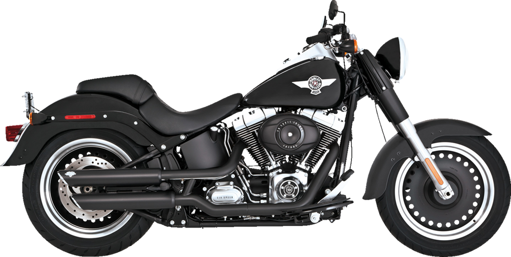 VANCE & HINES Twin Slash 3" Slip-On Mufflers - Black 46844