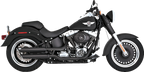 VANCE & HINES Twin Slash 3" Slip-On Mufflers - Black 46844