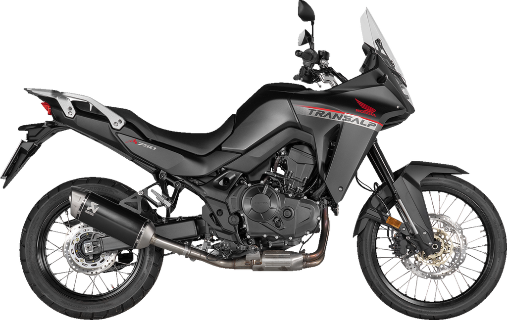AKRAPOVIC Slip-On Line Muffler - Titanium - Black - Honda XL750 Transalp S-H7SO6-HRTBL