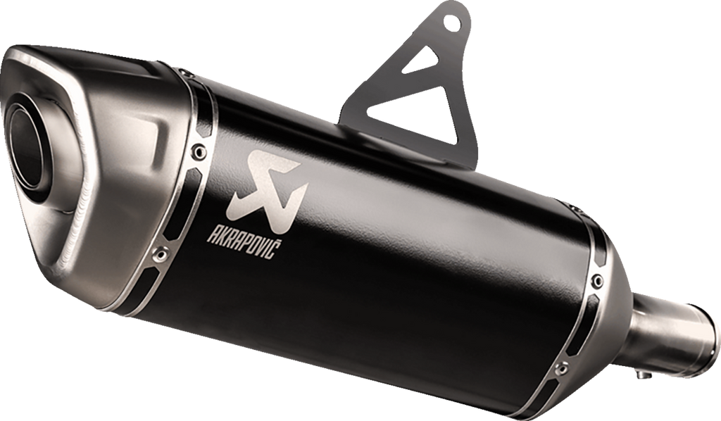 AKRAPOVIC Slip-On Line Muffler - Titanium - Black - Honda XL750 Transalp S-H7SO6-HRTBL