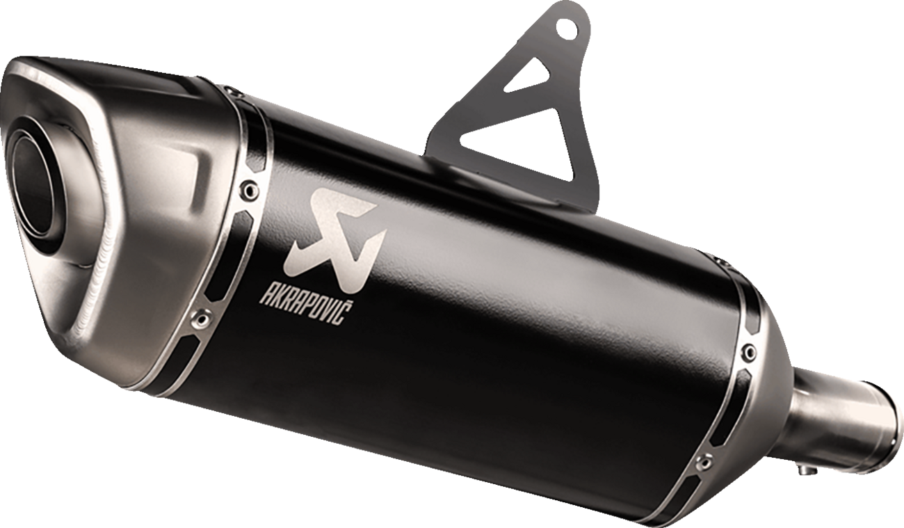 AKRAPOVIC Slip-On Line Muffler - Titanium - Black - Honda XL750 Transalp S-H7SO6-HRTBL